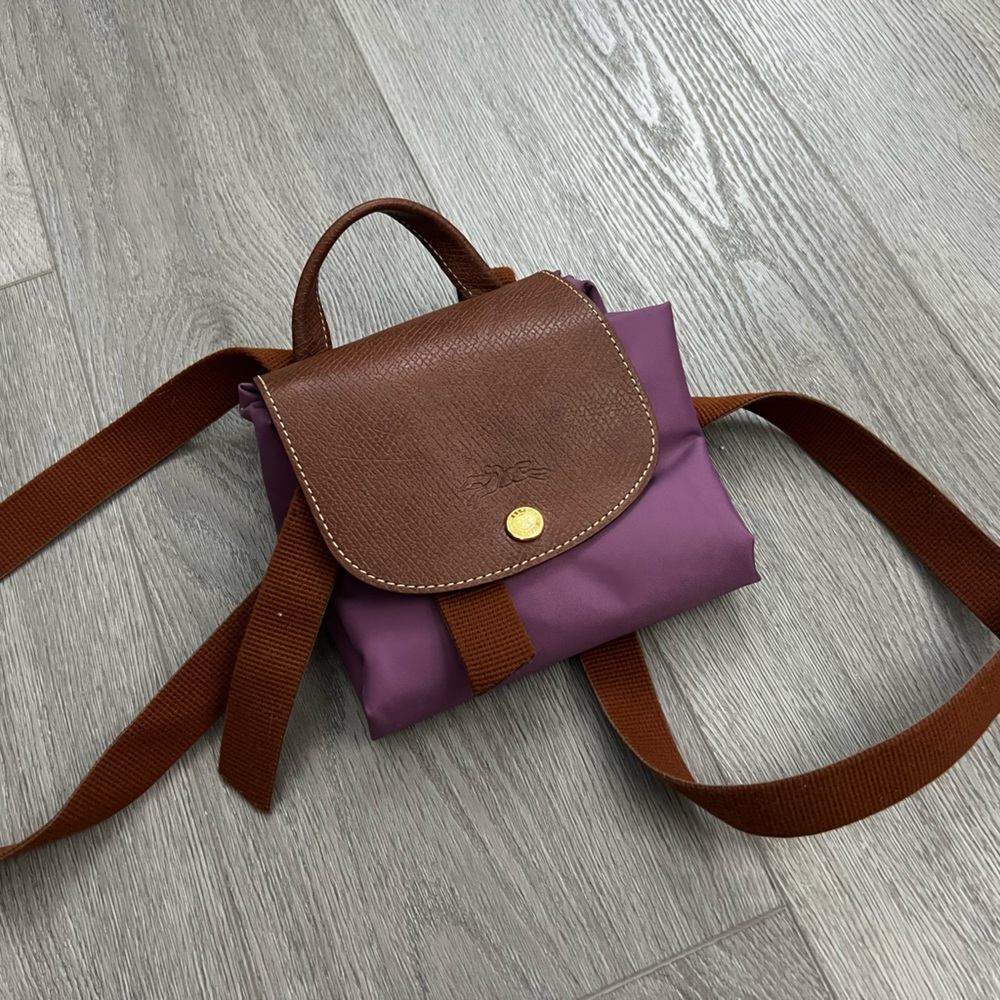 $$SOLD$$ Longchamp Brown and Purple Backpack